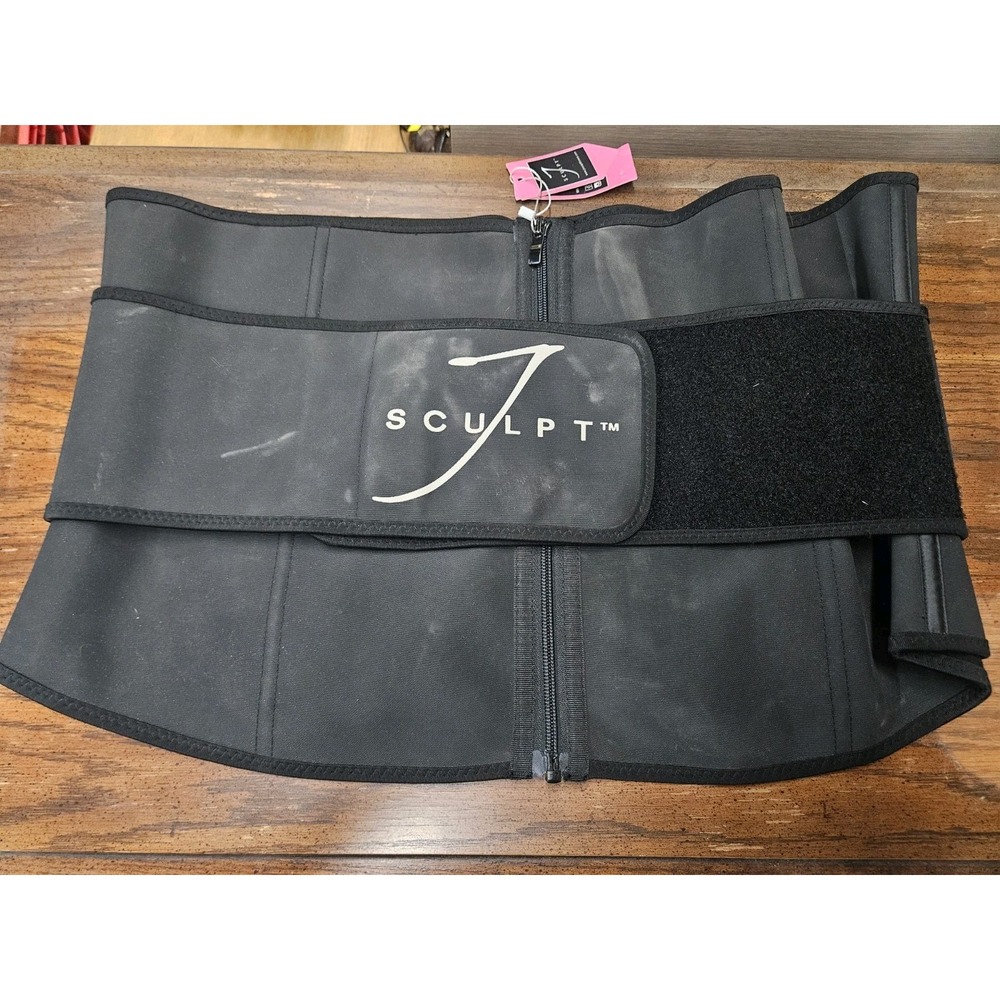 NWT J Sculpt Waist Trainer Shapewear Black 7XL Plus Size Zipper Adjustable Belt